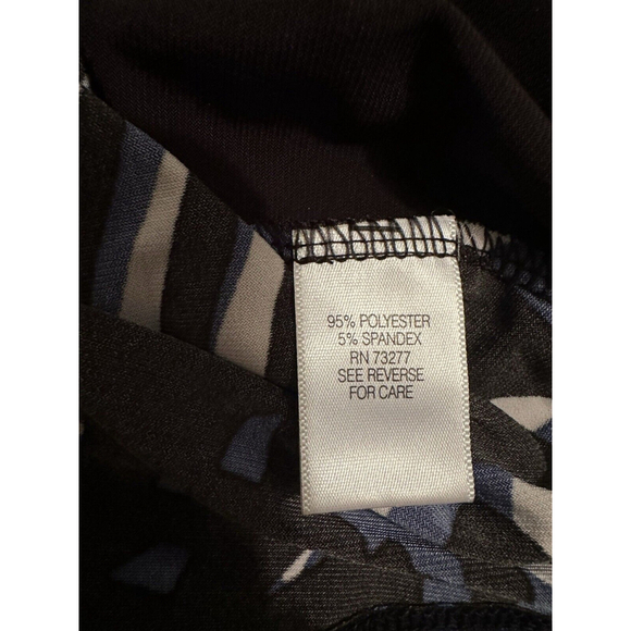 Dana Buchman Packable Abstract Career Tunic Blouse Womens Medium Long Sleeve - Picture 9 of 17